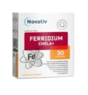 Novativ Ferridium Chela+, 30 kapułek - Długi termin ważności!