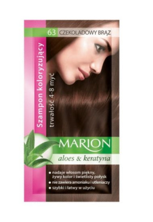 Marion, Szampon Koloryzujący, 63 czekoladowy brąz, 40 ml (HIT)