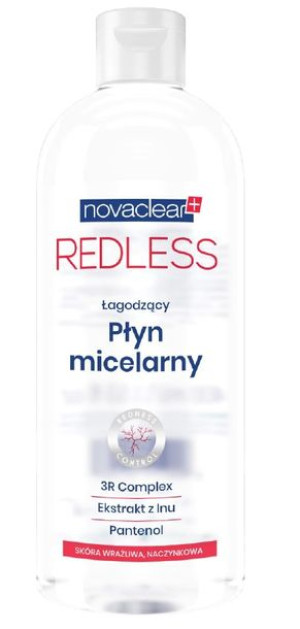 Novaclear, Redless Łagodzący Płyn Micelarny, 400 ml - Długi termin ważności