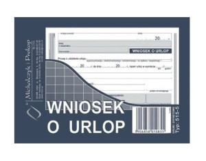 Wniosek o urlop A6, 40 kartek
