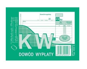 KW Dowód wplaty A6, 80 kartek