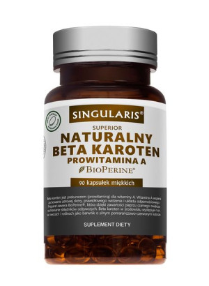 Singularis, Beta Karoten Naturalny Prowitamina A, 90 kapsułek - Długi termi
