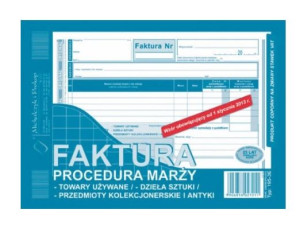 Faktura A5 proced, marży, 80 kartek