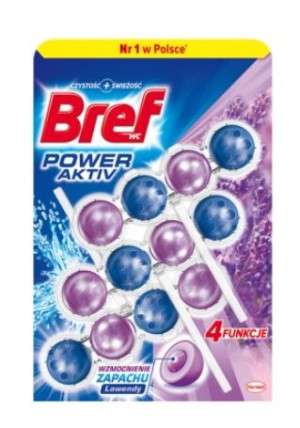 Bref, WC Power Aktiv, Zawieszka do WC, Lawenda, 3 x 50 g (HIT)