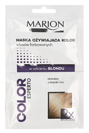 Marion Maska ożywiająca kolor włosów farbowanych w odcieniu blondu 2x20ml -