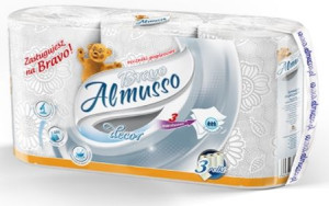 Almusso, Bravo Ręczniki papierowe, szare, 3 rolki (HIT)