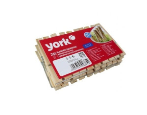 York, Klamerki drewniane, 20 sztuk