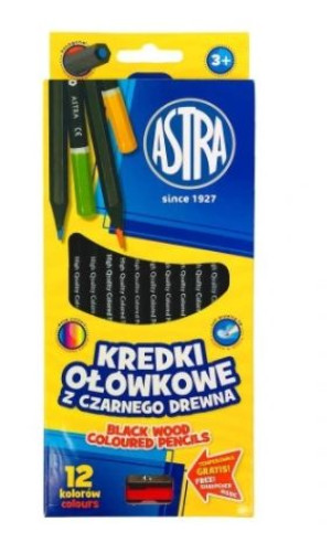 Astra, Kredki ołówkowe, 12 kolorów