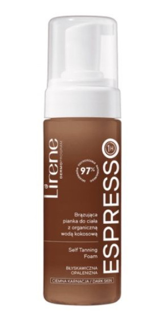 Lirene, Brązująca pianka do ciała, espresso, 150ml - Długi termin ważności!