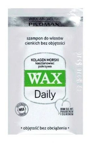 Wax Angielski Pilomax, Szampon włosy cienkie Daily, 1 saszetka - Długi term