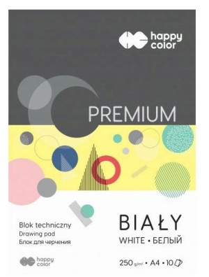 Blok techniczny A4, biały, 10 kartek
