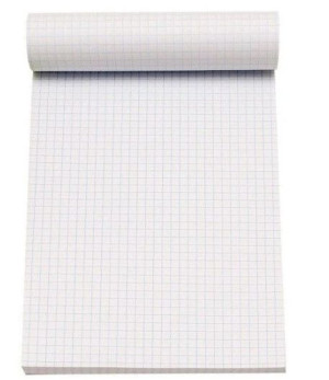 Blok biurowy A6, kratka, 100 kartek