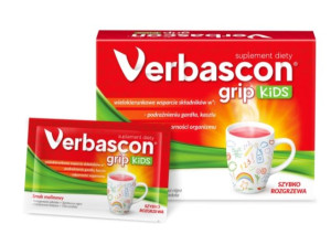 Verbascon Grip Kids, 10 saszetek - Długi termin ważności!