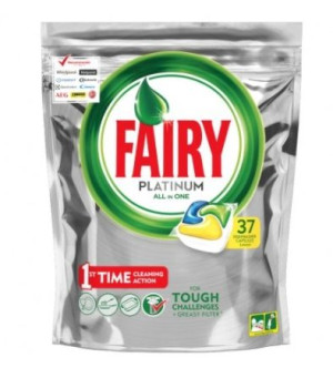 Fairy, Platinum All in One, Kapsułki do zmywarki, 37 sztuk