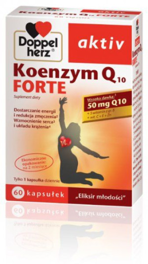 Doppelherz Aktiv Koenzym Q10 Forte 60 kapsułek - Długi termin ważności!