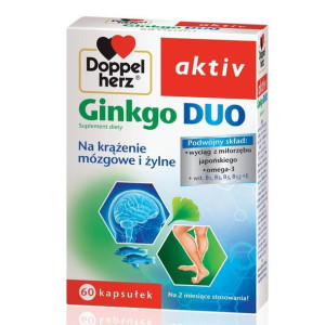 Doppelherz Aktiv Ginkgo Duo 60 kapsułek - Długi termin ważności!