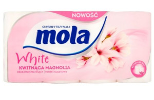 Mola, Kwitnąca Magnolia, Papier toaletowy, 8 rolek (HIT)