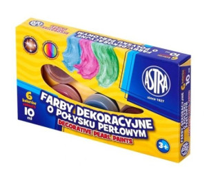 Farby dekoracyjne o połysku perłowym, 6 kolorów