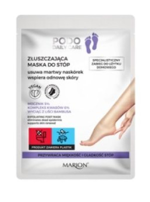 Marion, Złuszczająca maska do stóp w skarpecie, 1 para - Długi termin ważno