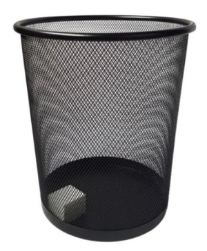 Kosz na śmieci metalowy czarny 10 l