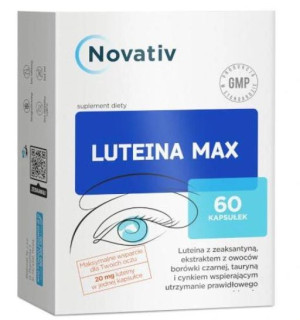 Novativ Luteina Max, 60 kapsułek - Długi termin ważności!
