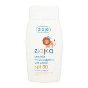 Ziajka, wodoodporna emulsja do opalania dla dzieci SPF30, od urodzenia, 125