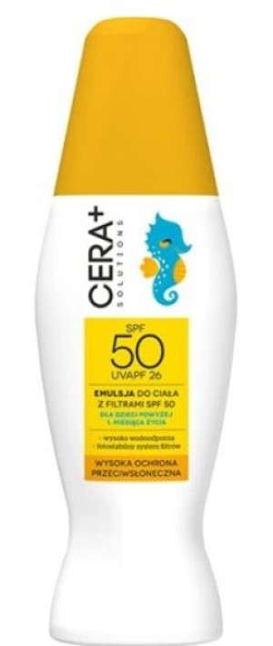 Cera+, Emulsja do ciała z filtarmi SPF 50 dla dzieci, 150ml - Długi termin