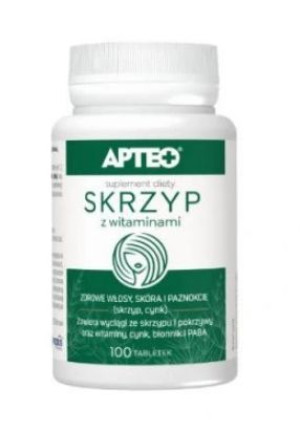 Apteo Skrzyp z witaminami, 100 tabletek - Długi termin ważności!
