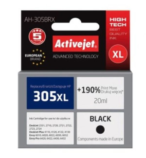 Activejet, Tusz do HP AH-305BRX (zamiennik 305XL 3YM62AE) black (czarny)