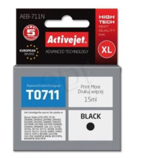 ActiveJet, Tusz do Epson AEB-711N (zamiennik T0711) black (czarny)