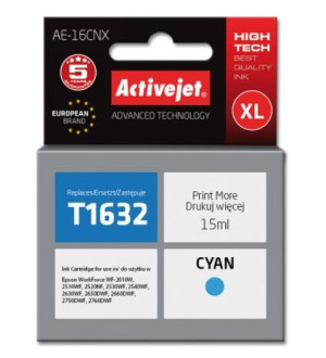 ActiveJet, Tusz do Epson AE-16CNX (zamiennik T1632) cyan (niebieski)
