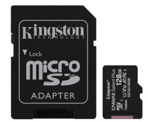 Kingston Karta pamięci microSD 128GB Canvas Select Plus 100MB/s Adapter