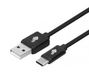 TB, Kabel USB-USB C 2m, czarny sznurek