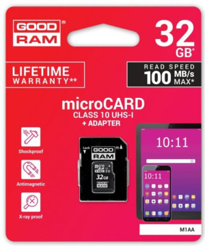 Goodram, Karta pamięci microSDHC 32GB CL10 + adapter