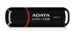 Adata, Pendrive DashDrive Value UV150 64GB USB 3.2 Gen1, czarny