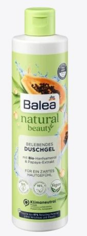 (DE) Balea, Hanfsamen & Papaya, Żel pod prysznic, 250ml (PRODUKT Z NIEMIEC)