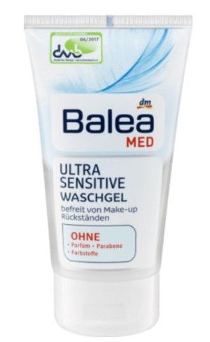 (DE) Balea MED, Żel do mycia twarzy, wrażliwa skóra, 150 ml (PRODUKT Z NIEM
