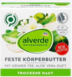 (DE) Alverde, Masło do ciała, aloes i zielona herbata, 40g (PRODUKT Z NIEMI