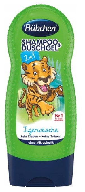 (DE) Bubchen, Szampon i żel pod prysznic, tygrys, 230ml (PRODUKT Z NIEMIEC)