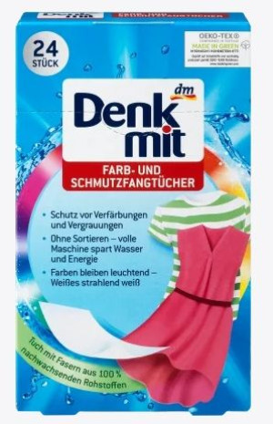 (DE) Denkmit, Ściereczki do zatrzymywania koloru podczas prania, 24 sztuki