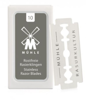 (DE) Muhle, Żyletki do tradycyjnych maszynek, 10 sztuk (PRODUKT Z NIEMIEC)