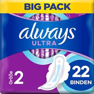 (DE) Always, Ultra, Podpaski, 22 sztuki (PRODUKT Z NIEMIEC)