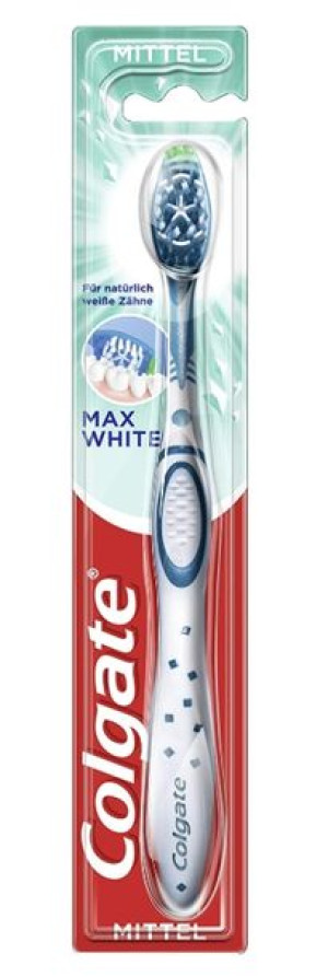 (DE) Colgate Max White, Szczoteczka do zębów, Medium, 1 sztuka (PRODUKT Z N