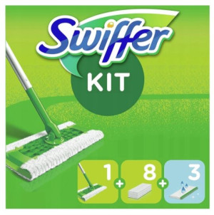 (DE) Swiffer, Kit, Zestaw nakładek na mopa + mop, 11 sztuk(PRODUKT Z NIEMIE