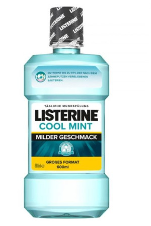 (DE) Listerine, Cool Mint, Płyn do płukania jamy ustnej, 600ml (PRODUKT Z N