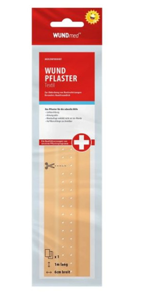 (DE) WundMED, Plaster 100x6cm (PRODUKT Z NIEMIEC)