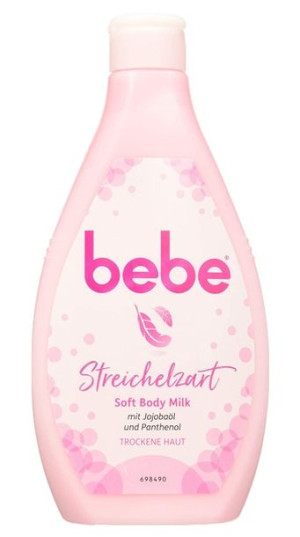 (DE) Bebe, Delikatnie odżywcze mleczko do ciała z olejkiem jojoba i panteno