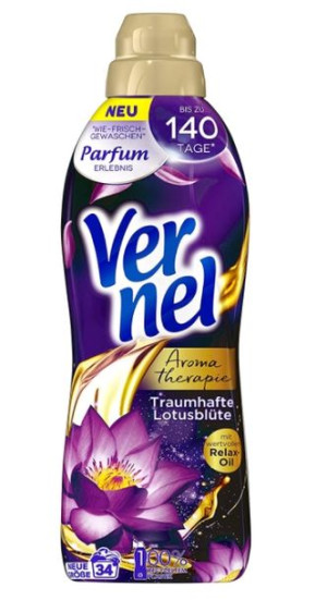 (DE) Vernel, Zmiękczacz do tkanin, kwiat lotosu, 34 prania (PRODUKT Z NIEMI
