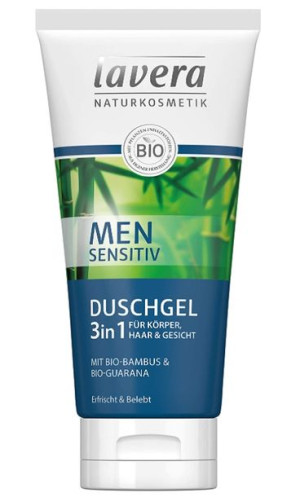 (DE) Lavera, Men Sensitiv, Żel pod prysznic 3in1, 200 ml (PRODUKT Z NIEMIEC