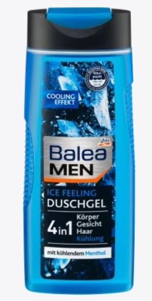 (DE) Balea Men, Żel pod prysznic, Ice Feeling, 300 ml (PRODUKT Z NIEMIEC)
